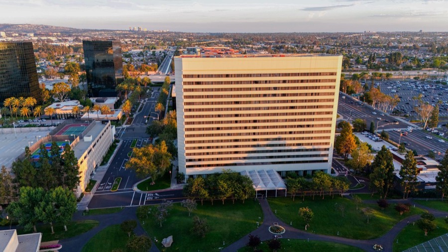 Aerial view of The Westin South Coast Plaza